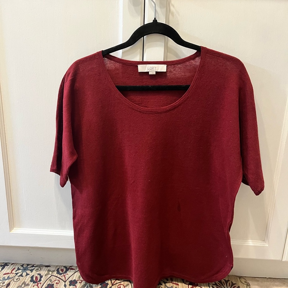 Ann Taylor Loft Summer Sweater. Cotton/Linen Blend